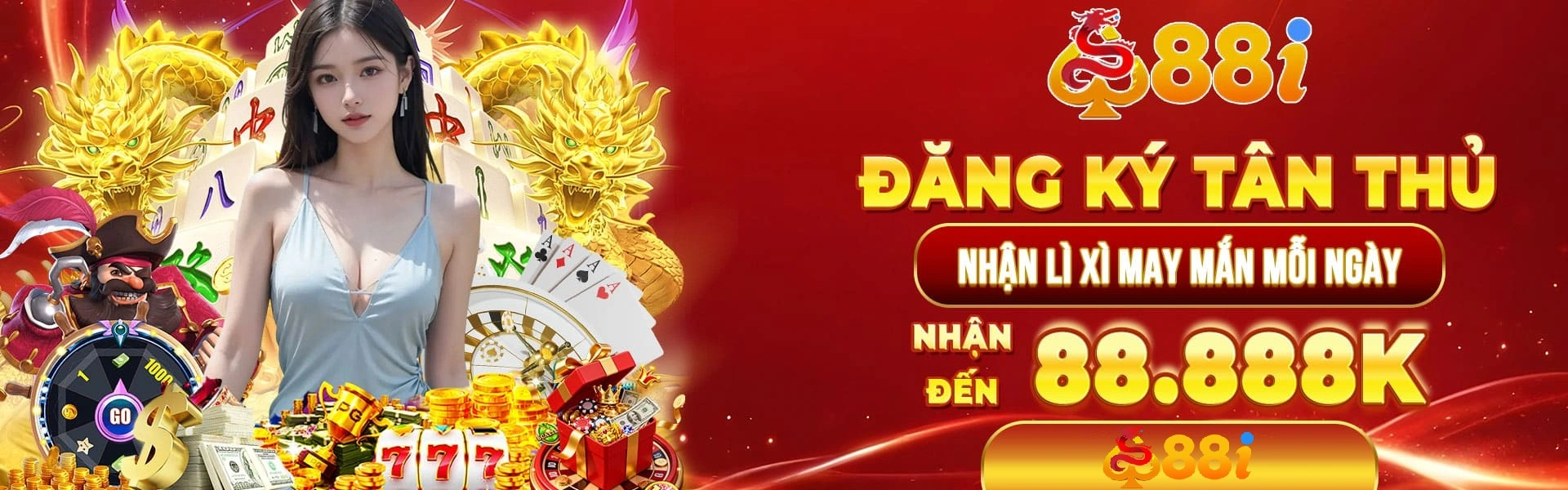 Banner chuyên mục Casino, Thể thao và Slot trên 88I